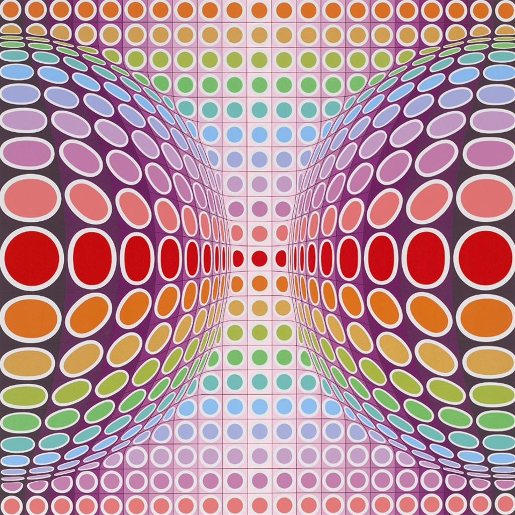 "Dyss" (1989), Victor Vasarely, abstract, abstract art